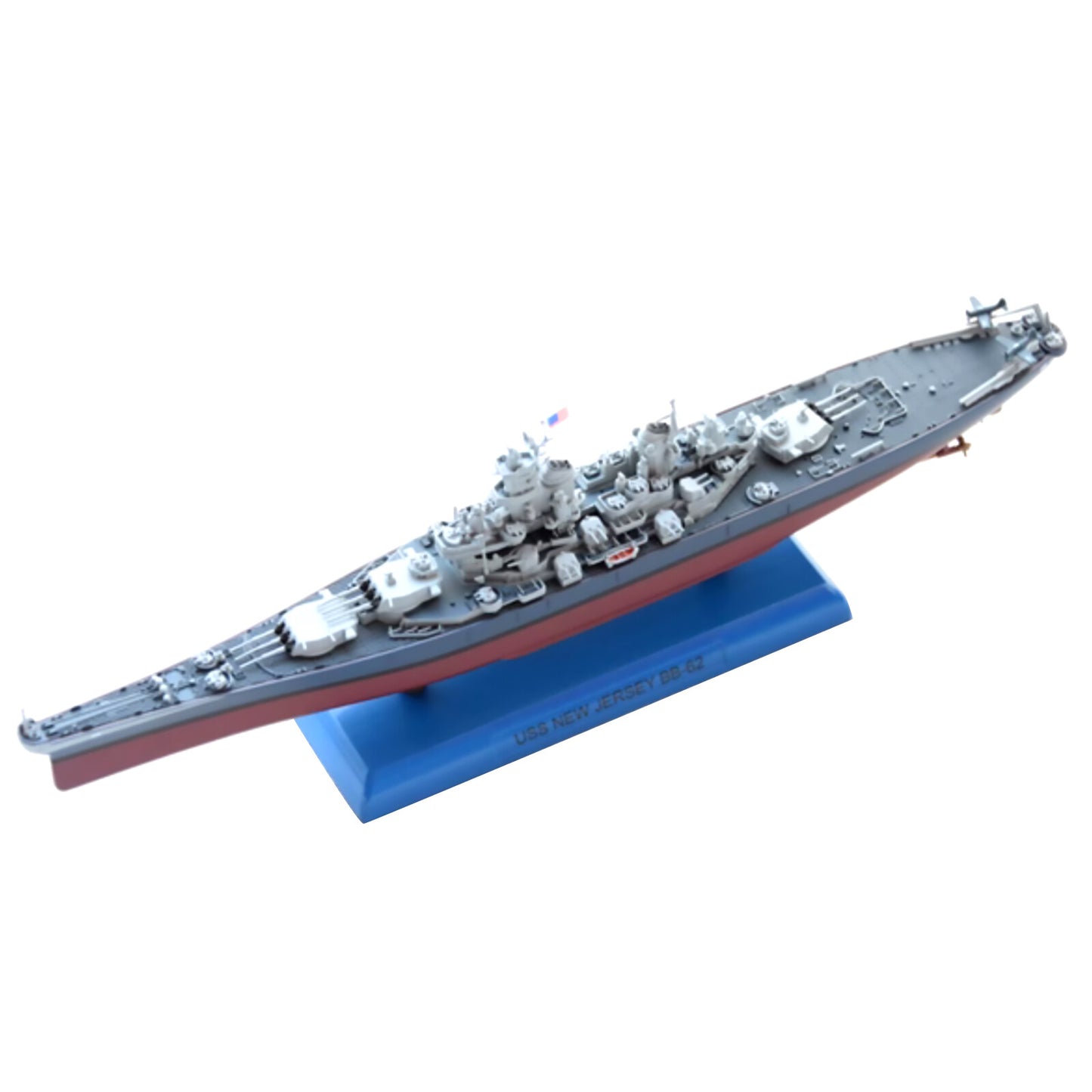 Alloy 1/1000 Scale WWII USS New Jersey BB-62 Battleship Model Collection w/Stand