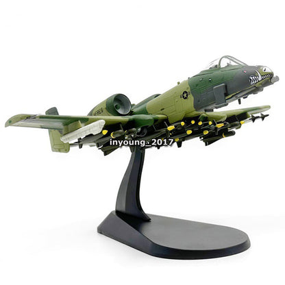 1/100 A-10 Thunderbolt II Warthog Attach Airplane Model Diecast Military Plane