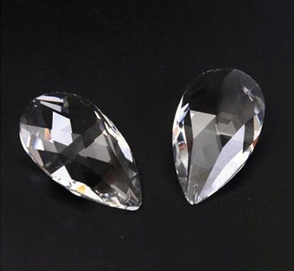 10PCS 38MM Colorful Teardrop Glass Chandelier Crystal Prisms Wedding Decoration