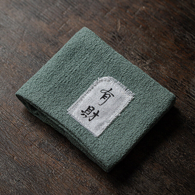 Japanese Tea Towel Retro Handmade Cotton Linen Tea Mat Coaster Pot Rag Mat
