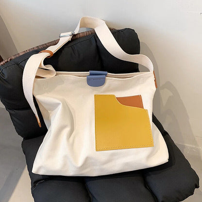 Canvas Tote Bags Women Bucket Travel Bag Simple Girl's Shopper Shoulder Totes