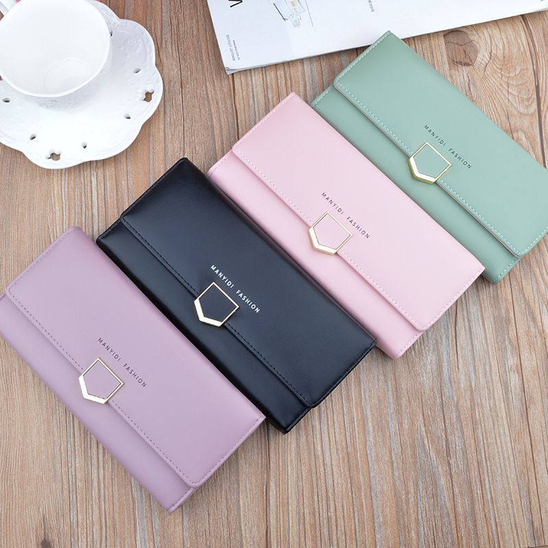 Synthetic Leather Wallets Hasp Money bags Zipper Coin Purse Cards Holder Pouch