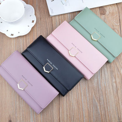 Synthetic Leather Wallets Hasp Money bags Zipper Coin Purse Cards Holder Pouch