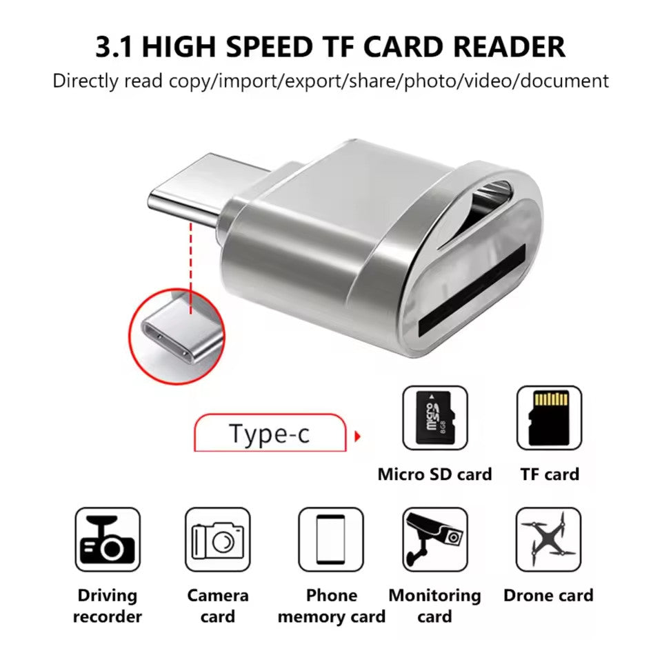 TypeC To Micro SD TF Card Reader OTG USB Adapter Converter For Samsung Phone Lot