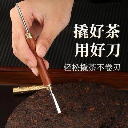 16cm Retro Sandalwood Handcarved Pu'er Tea Knife Tea Needle Teaware Accessories