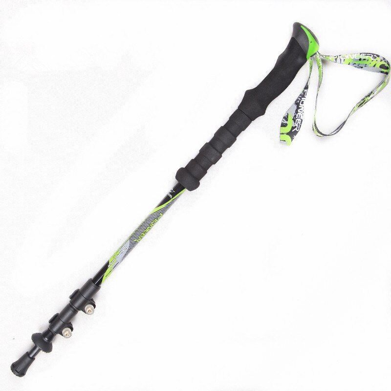 1pc/pair Carbon Fiber Nordic Walking Cane Trekking Pole Telescopic Sticks Green