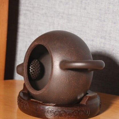 200ml Ball Shaped Infuser Holes Yixing Zisha Clay Tea Pot Household Xishi Pot