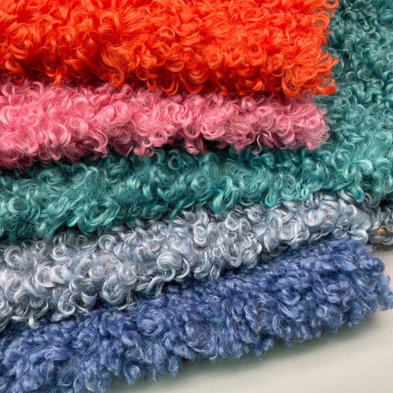 Curly Plush Faux Sherpa Fleece Fabric ry DIY Toy Doll Material 40 45CM