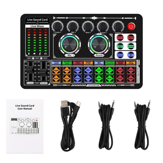 F999 Bluetooth Live Sound Card Multifunctional Voice Change For Live Steaming