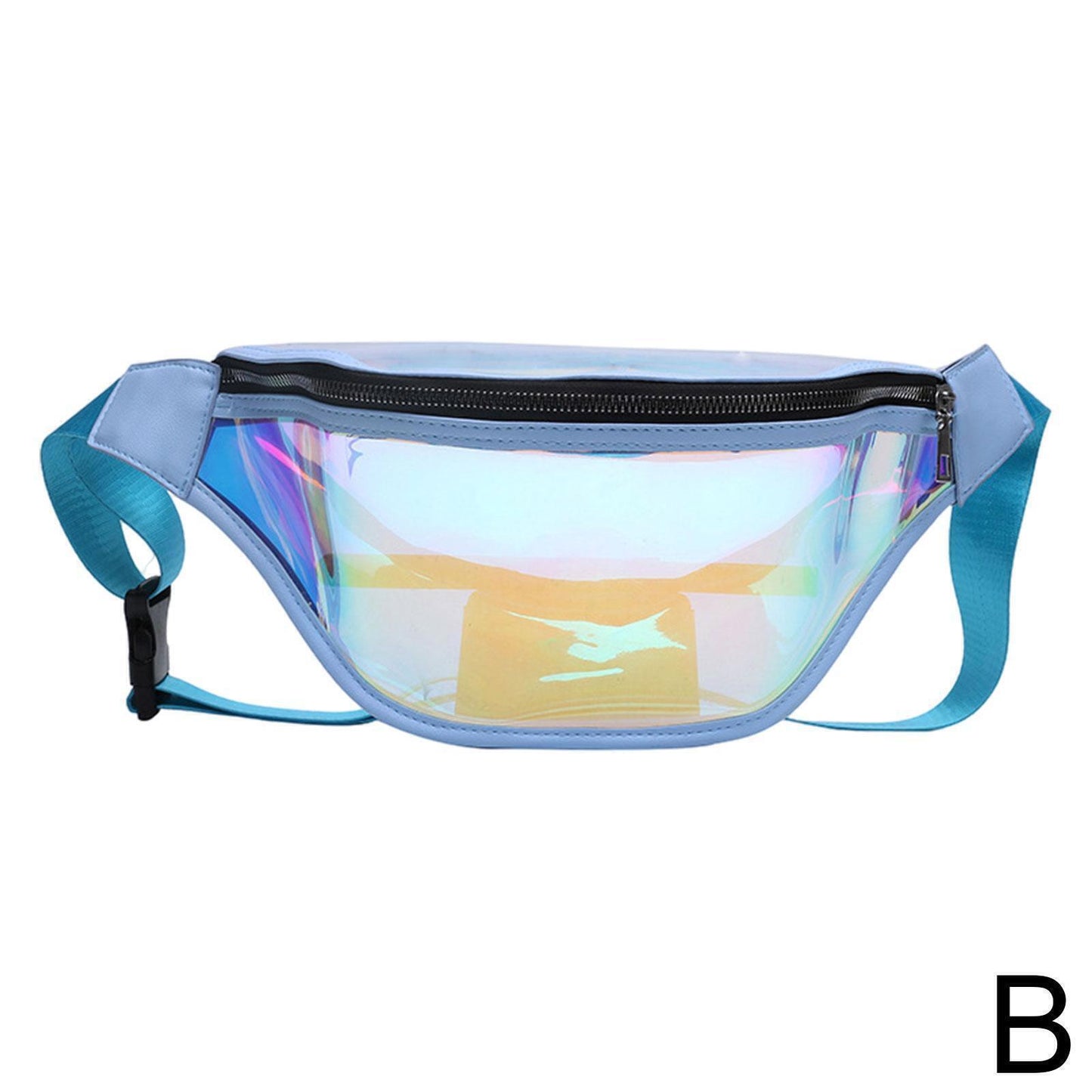 Women Clear Transparent Belt Bag Fashion Punk Fanny Waist Bag Pack Pack n W5K