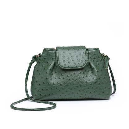 Elegant Handbag Ostrich Pattern Handbag Synthetic Leather Cloud Bag 27*11*17 CM