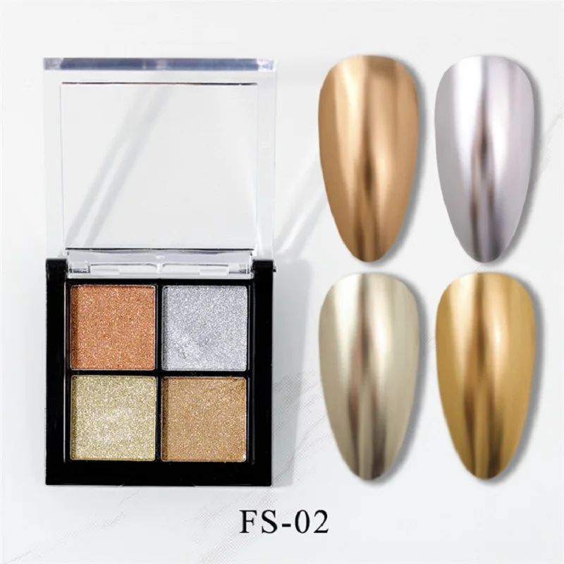 Nail Art Glitters 6 Colors Powder Metallic Laser Holographic Pigment Dust Polish