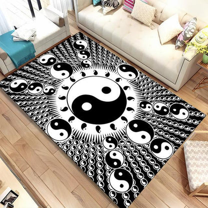 Chinese Tai Chi Carpet Bagua Yin Yang Area Rug Living Room Bedroom Non-slip Mat