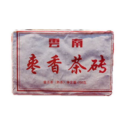 Jujube Sweet Black Tea Healthy Drink Old Ripe Puer Tea 250g Top Puerh Tea Brick