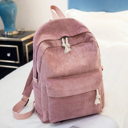 Lady Campus Student Rucksack Girl's Velour Backpack Schoolbag Knapsack Backpacks