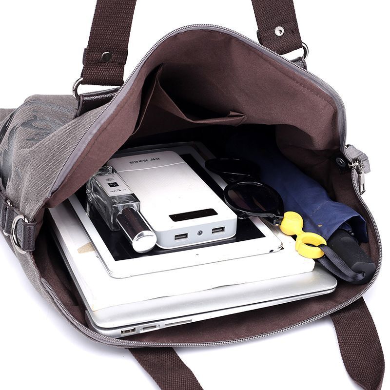 Canvas Shoulder Bags Vintage Graffiti Print Handbags Shoulder Purse Totes Bags