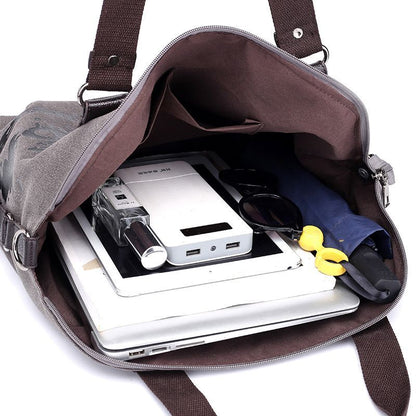 Canvas Shoulder Bags Vintage Graffiti Print Handbags Shoulder Purse Totes Bags