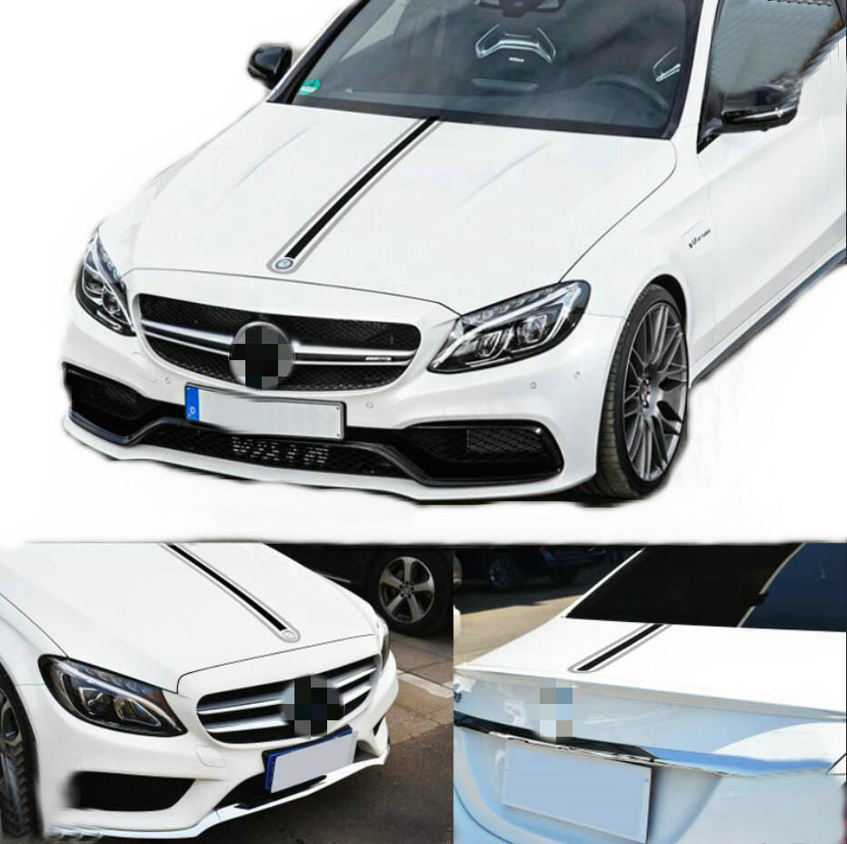 Hood Rear Racing Stripe Car Sticker Kit for Mercedes Benz Decal Custom All Model