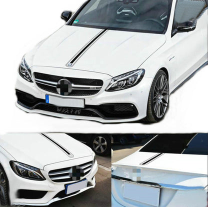 Hood Rear Racing Stripe Car Sticker Kit for Mercedes Benz Decal Custom All Model