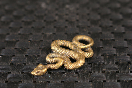 chinese old bronze hand snake statue figure collectable netsuke decoration