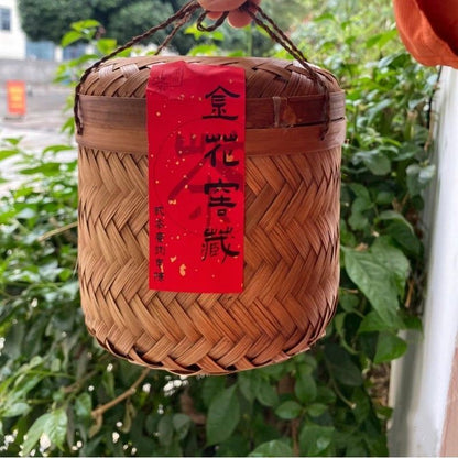 1000g Guangxi Wuzhou Liubao Tea Premium Golden Rice Fragrance Basket Dark Tea