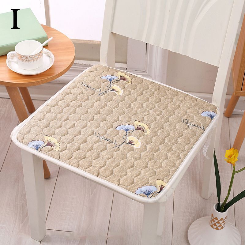 Seat Cushion Pads 45x45cm Polyester Square Sofa Car Pastoral Floral Non-Slip Mat