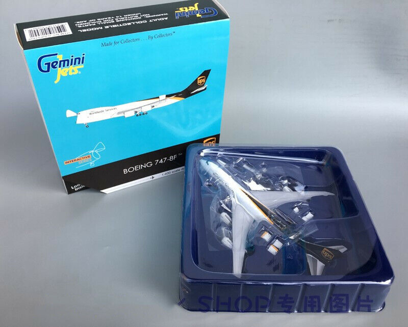 1:400 GeminiJets UPS BOEING 747-8F Passenger Airplane Diecast Airfreighter Model