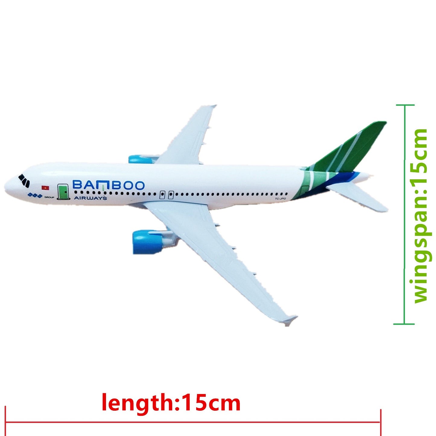 1/400 15cm Aircraft Vietnam Bamboo A320 Alloy Plane Model Airplane Craft