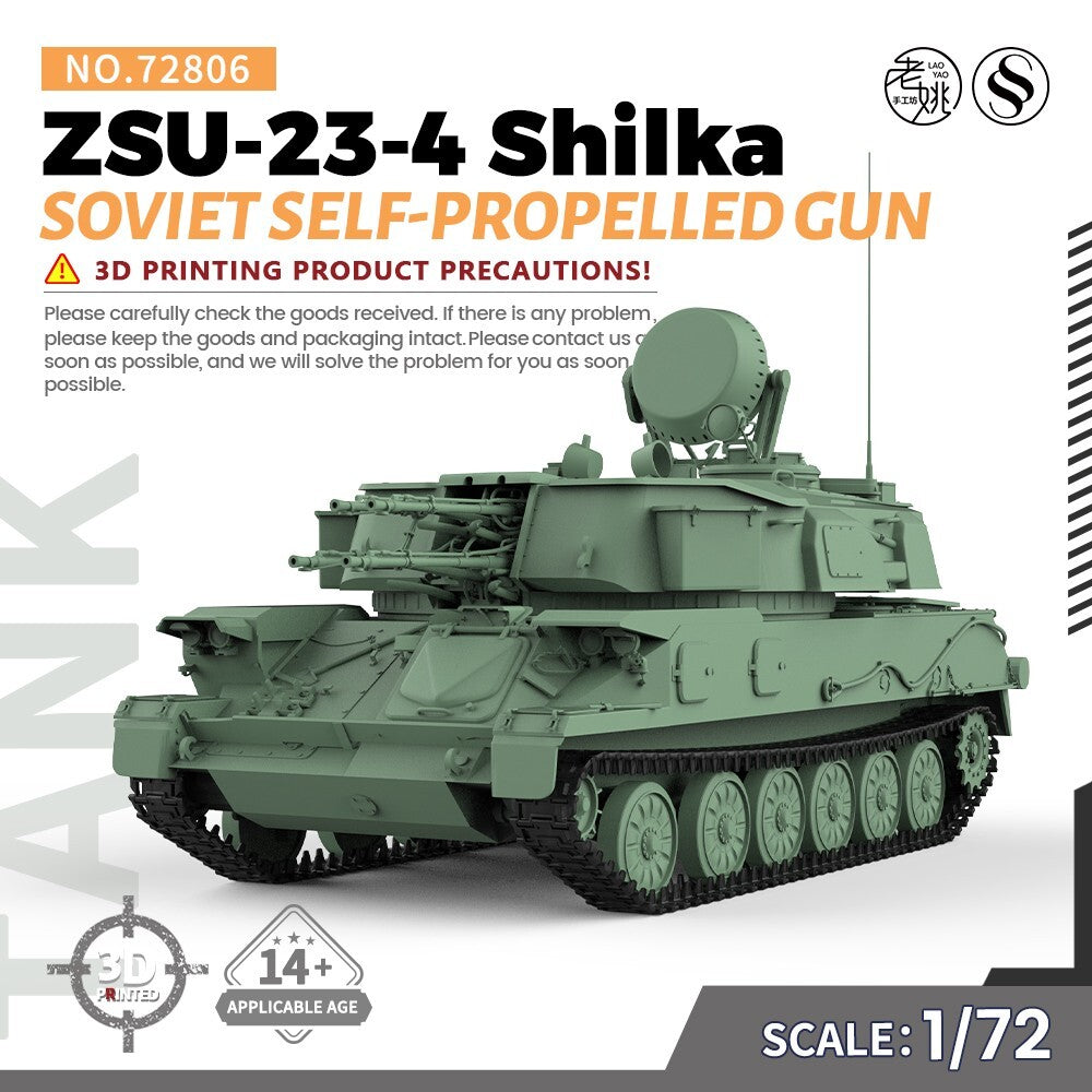 SS72806 1/72 Military Model Kit Soviet ZSU-23-4 Shilka Self-Propelled Gun