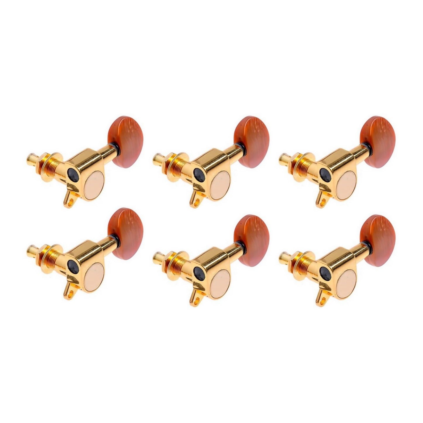 Acoustic Guitar String Enclosed Tuning Pegs Tuners Keys Machine Heads Gold 3L3R