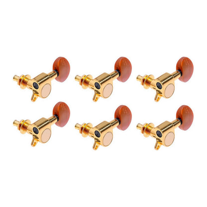 Acoustic Guitar String Enclosed Tuning Pegs Tuners Keys Machine Heads Gold 3L3R