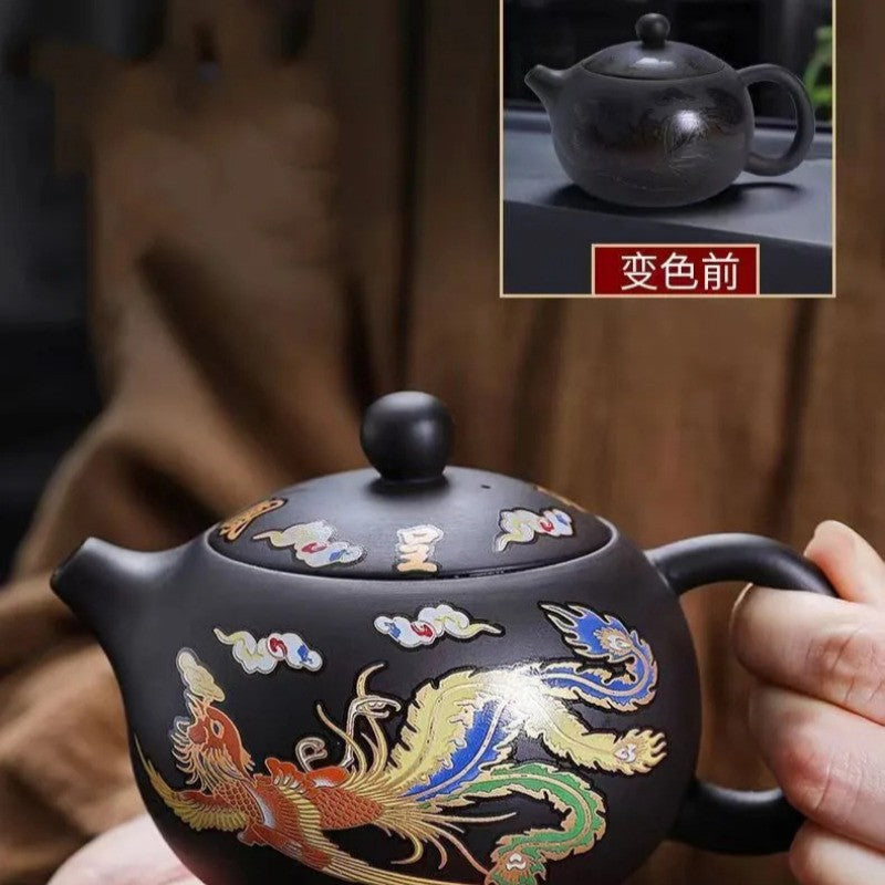 Yixing Purple Clay Teapot High Temperature Discoloration Xishi Tea Pot