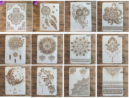Wall Painting Stencils A4 Plastic Stamp Scrapbook Album Embossing Craft Template