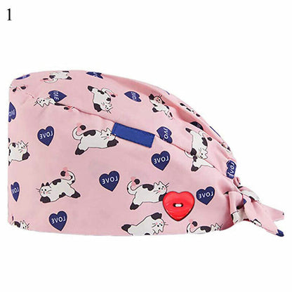 Surgical Cap Doctor Nurse Headwear Adjustable Sweat-absorbent Head Cover Hats