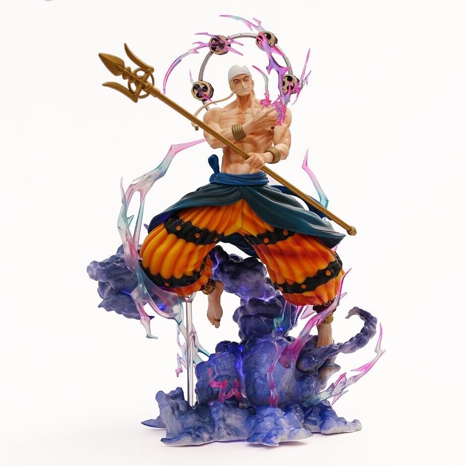 Anime One Piece Enel PVC Action Figure Model Collectible Toy Statue With Light