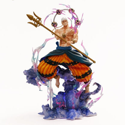 Anime One Piece Enel PVC Action Figure Model Collectible Toy Statue With Light