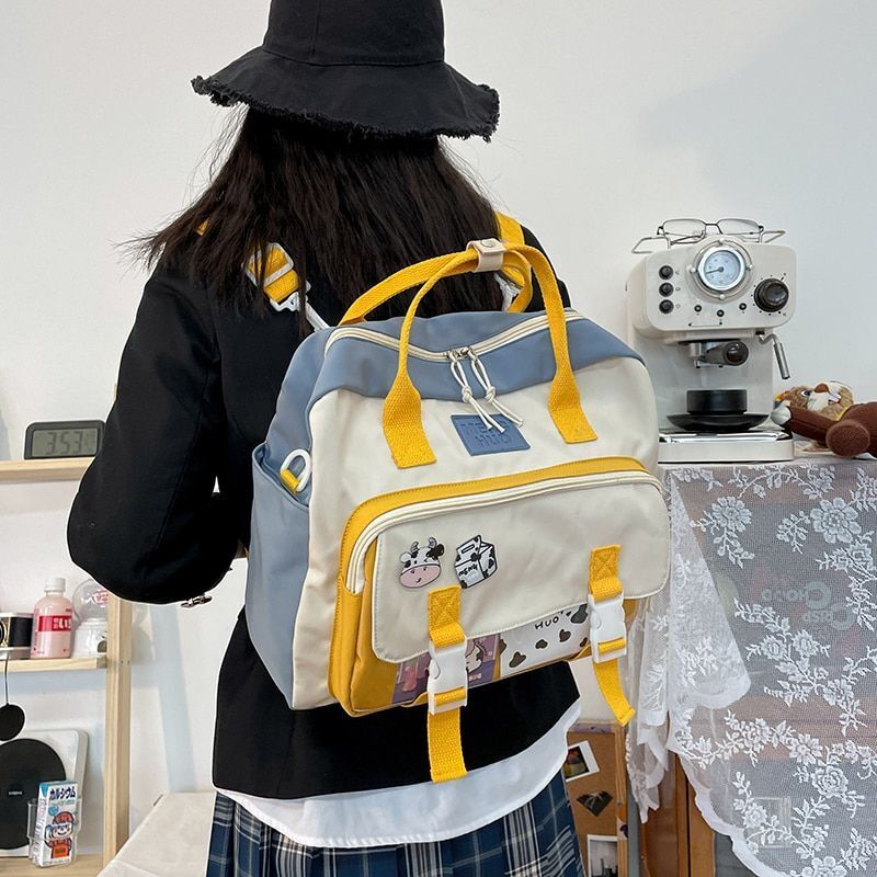 Women Cute Backpack Student College Multifunctional Waterproof Nylon 35*11*29 CM