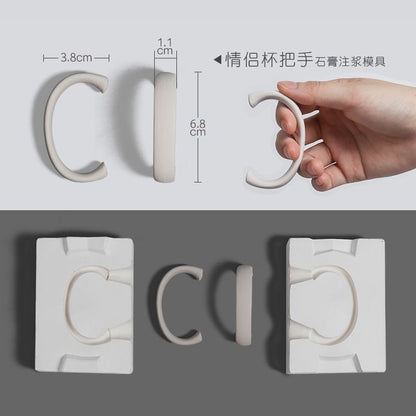 Pottery Tools Ceramics Plaster Gypsum Moulds DIY Clay Coffee Cups Handle Shapers