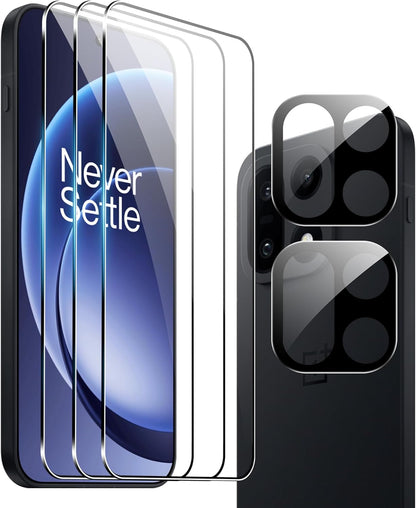 For Oneplus 15 Screen Protector, [3+2 Pack] Tempered Glass Screen Protector+Came