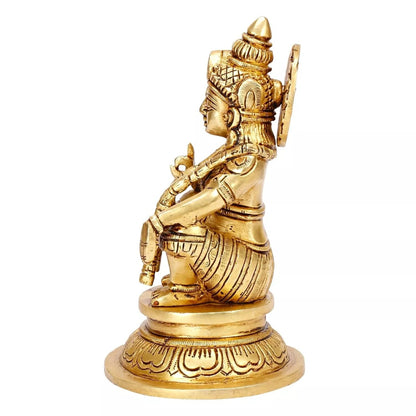 Brass Lord Ayyappan Ayyappa Sabarimala Swamy Idol Statue Figurine