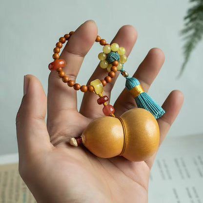 Natural Small Gourd Hand Twisted Handle Piece Gourd Pendant