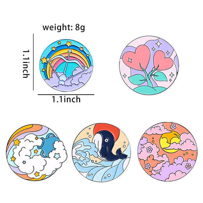 Cartoon Brooch Character Bag Backpack Badge Lapel Enamel Pins Brooches Jewelry