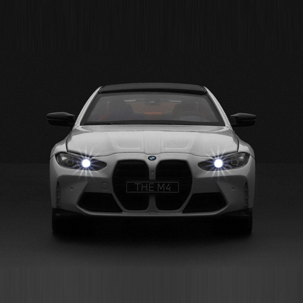 1/23 Scale BMW M4 G82 Model Car Alloy Metal Diecast Collectible Vehicle White