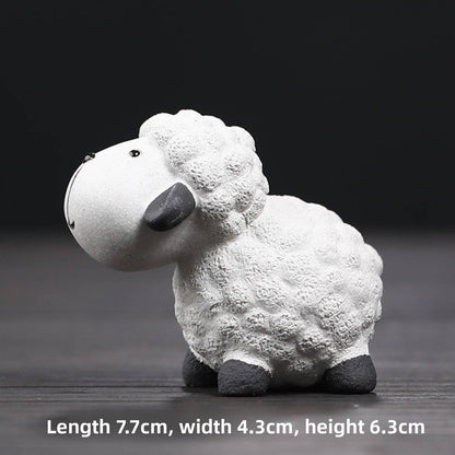 Little Sheep Purple Sands Tea Pet Ornament 7.7cm Kung Fu Tea tray accessories