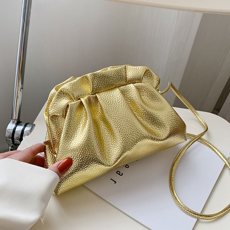 Cloud Shape Messenger Bag Synthetic Leather Crossbody Bag Evening Clutches Purse