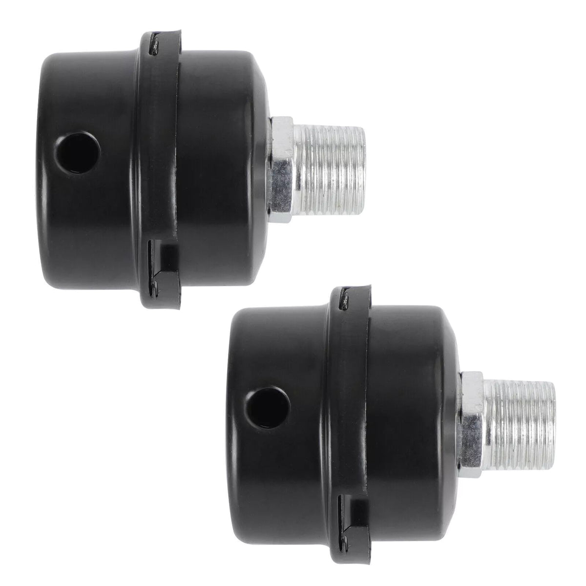 Durable 2pcs 1/2" 20mm Air Compressor Silencer Intake Filter Metal Noise Muffler