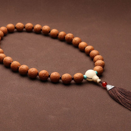 Nepal Bodhi Seed 108 Beads Meditation Mala Necklace for Men Women
