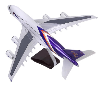 46CM 1:160 THAI AIRBUS A380 Passenger Airplane Landing Gear Resin Aircraft Model