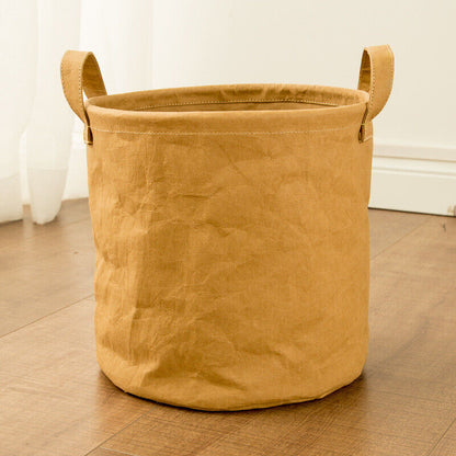Laundry Basket Bag Foldable Cotton Linen Washing Clothes Hamper Storage Toys