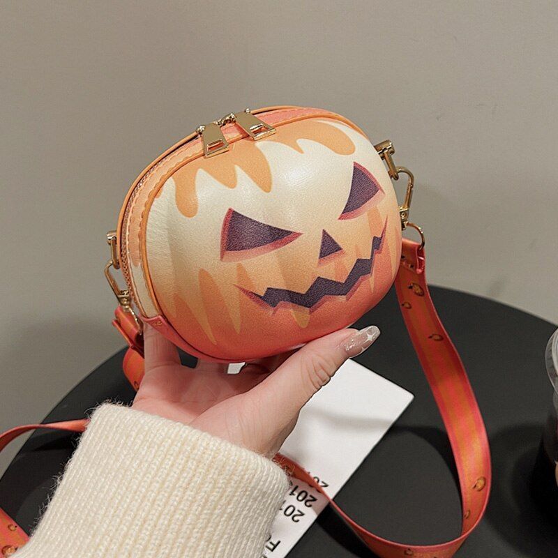 Shoulder Bag Pumpkin Purse Trendy Fashion Messenger Bag Small Purse 12*10*12 CM
